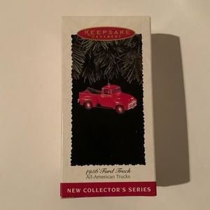 Hallmark 1956 Ford All American Truck Christmas Ornament Red Keepsake